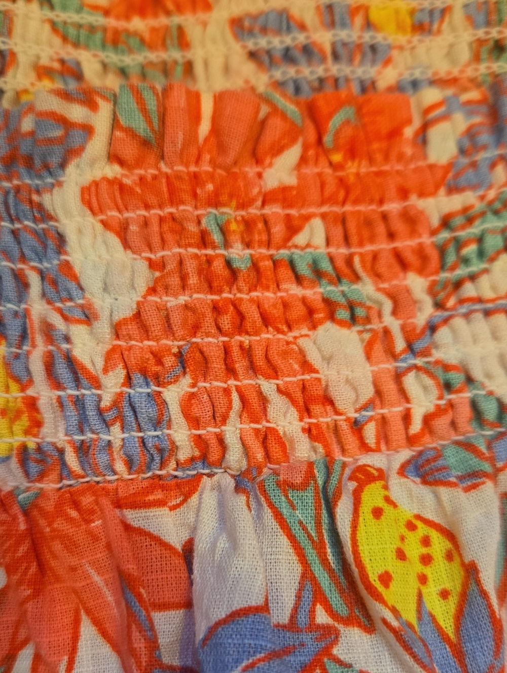 Vineyard Vines Multi-Color Floral Print Off-the-Shoulder Top - Picture 2 of 8